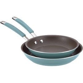 Rachael Ray Cucina Nonstick Frying Pan Set / Fry Pan Set / Skillet Set - 9.25 Inch and 11 Inch, Blue