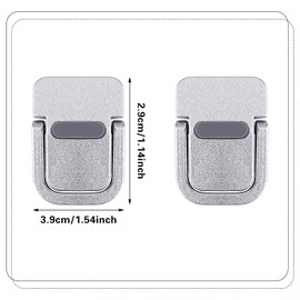 Abeillo 2PCS Portable Keyboard Riser, Self-Adhesive Mini Laptop Stand Invisible Computer Keyboard Stand for Desk, Laptop Feet Compatible with Pro/Air, Lenovo, Surface (Silver)