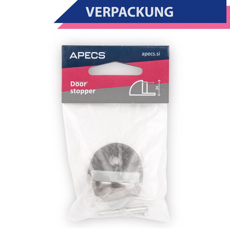 Door Stop Floor Screws APECS Door Holder with Rubber Door
