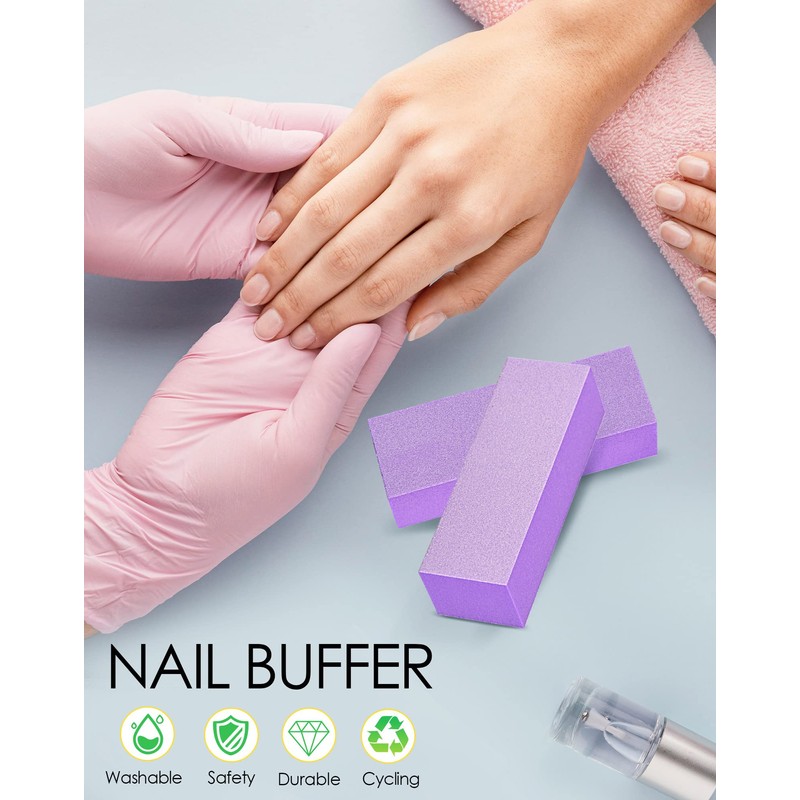 Maryton Nail Buffer Block, Medium/Fine Grit 100/180 Finishing Buffers for