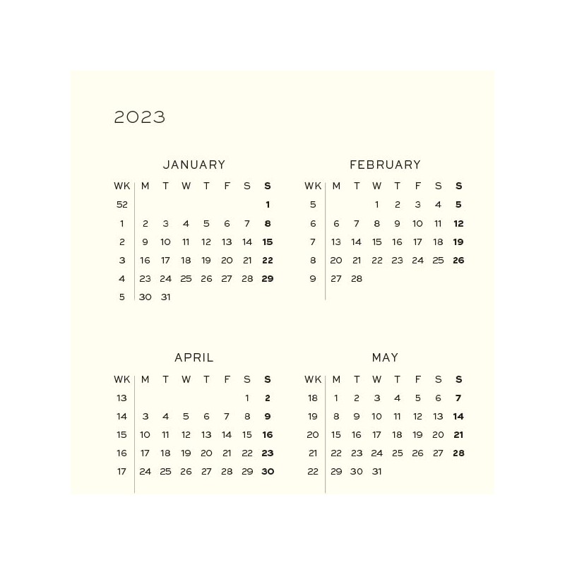 LEUCHTTURM1917 365949 Weekly Planner Medium (A5) 2023, 12 Months, Navy,