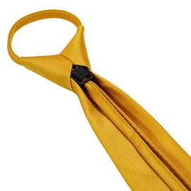 JEMYGINS Necktie, One-Touch Necktie, Formal Clothing, Funerals, Memorial Services, Going to Night, Mourning, Memorial Services, Ceremonies, Formal Occasions, Quality, Convenient and Easy, yellow