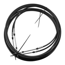 Motoforti 2pcs 20ft 6 Meter 236 Inch Marine Type 3300 / 33C Throttle Shift Remote Control Box Cable for Yamaha Outboard Engine Boat Motor Steering System Black