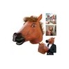 Máscara Disfraz Cabeza Caballo Fiesta Broma Harlem Halloween