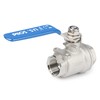 U.S. Solid 1/2 inch Ball Valve 304 Stainless Steel Female