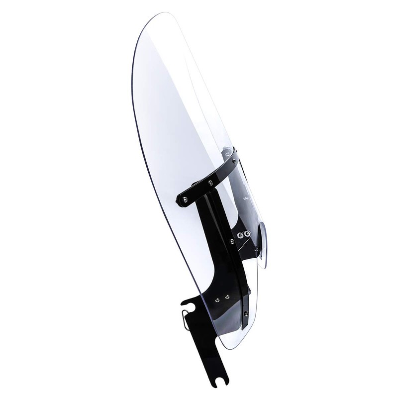 XFMT Clear Detachable Quick Release Windshield Windscreen W/Black Bracket For