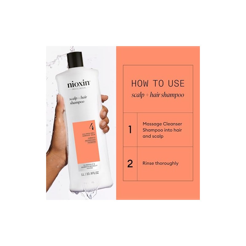 Nioxin System 4 Shampoo & Conditioner Prepack, Color Treated Hair