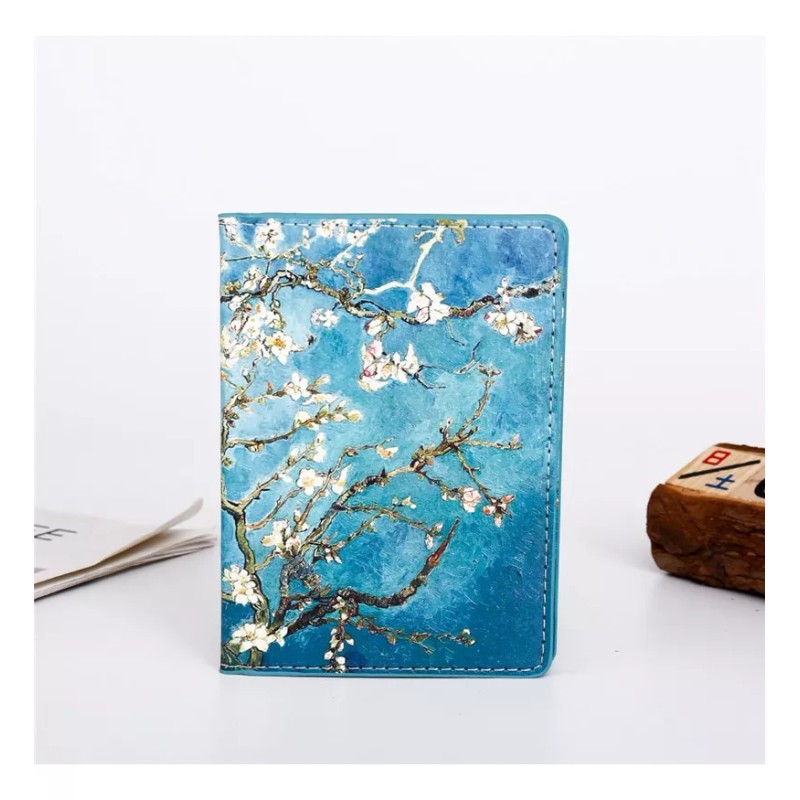 Vintage Funda Pasaporte Estampada Visa Id Porta Documentos