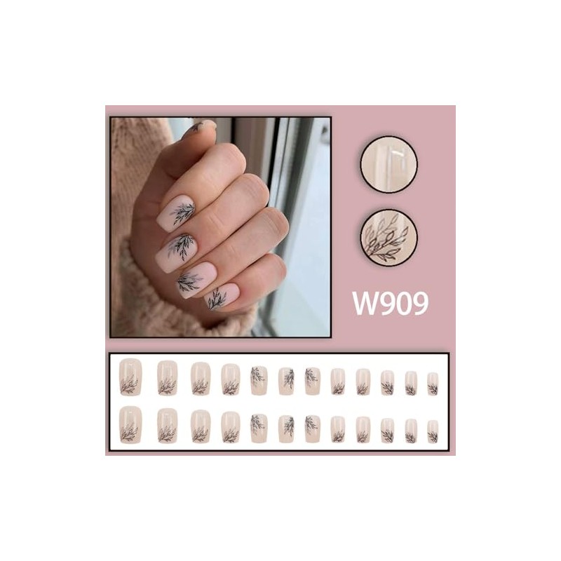Uñas Postizas Cuadradas De Cobertura Total, Uñas Acrílicas De Color