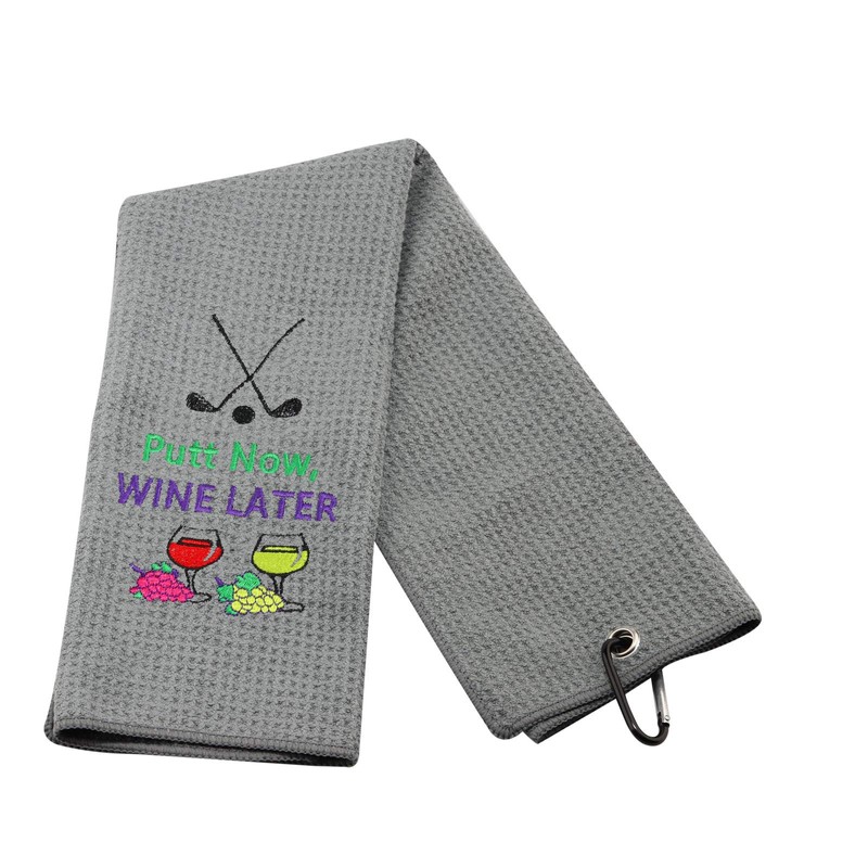 PXTIDY Golf Gift for Women Men Putt Now Wine Later