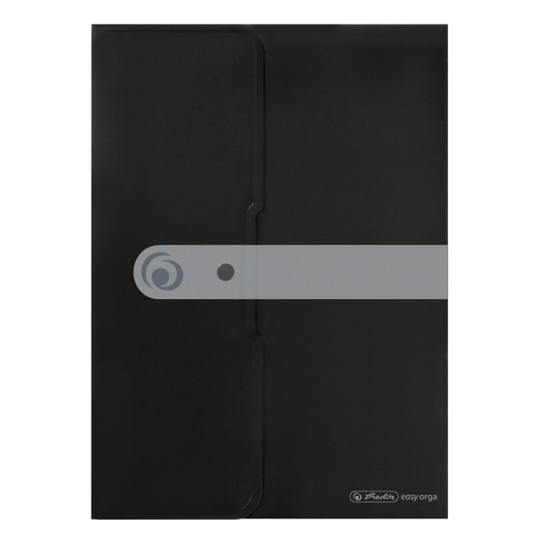 Herlitz Easy Orga To Go A4 PP Document Folder - Opaque Black (Pack of 6)