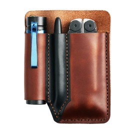 EASYANT Leather Men Pocket Organizer Leather EDC Tool Pouch Sheath Handmade Multitool Accessories