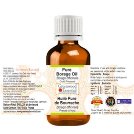 Greenwood Essential Pure Borage Oil (Borago officinalis) Cold Pressed 5ml (0.16 oz)