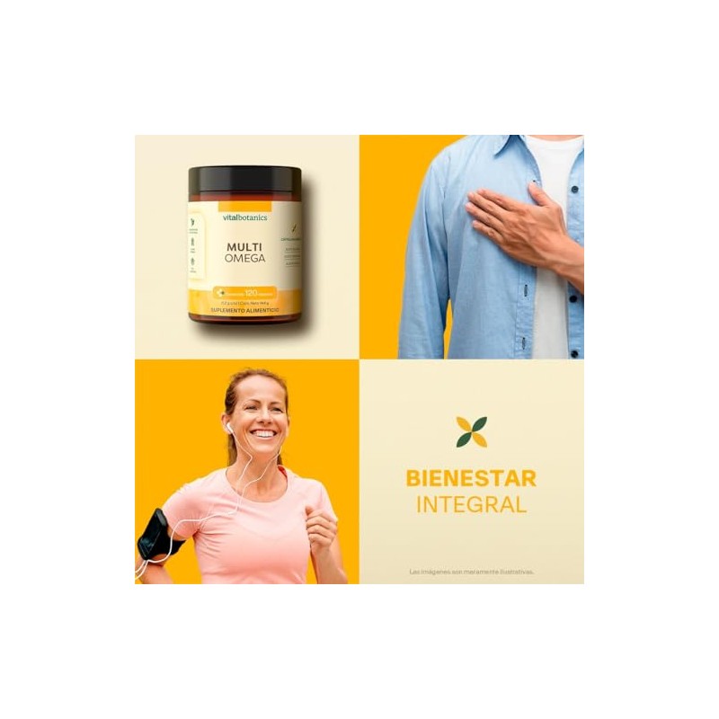 Vital Botanics Multi Omega 3-6-9 Aceite de Linaza, Olivo y