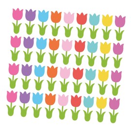 Operitacx 90pcs Spring Tulip Flower Cutouts Colorful Floral Paper Decorations for Home Party and Classroom Easy Application for DIY Craft Projects Enhance Spring Decor with Vibrant Designs