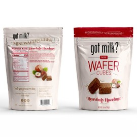 got milk? Heavenly Hazelnut Wafer Cubes, Delicious Wafer Squares for Dessert or Snack, 8.8 Oz.