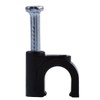 Hyper Tough Black Plastic Staples for 1/4 Diameter Coaxial Cable