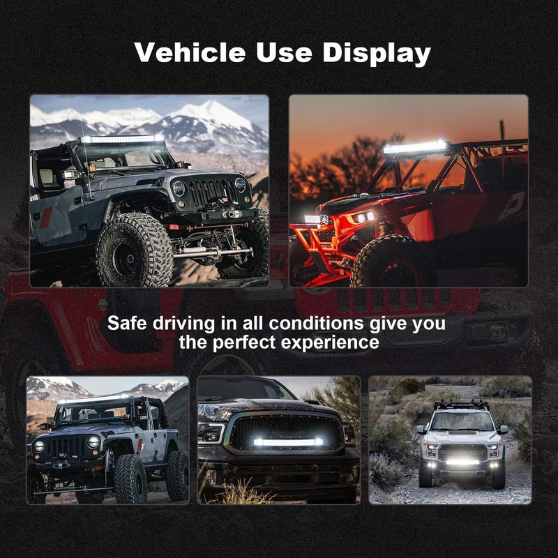 TERRAIN VISION Triple Row 52Inch 300W LED Light Bar 4x4Inch