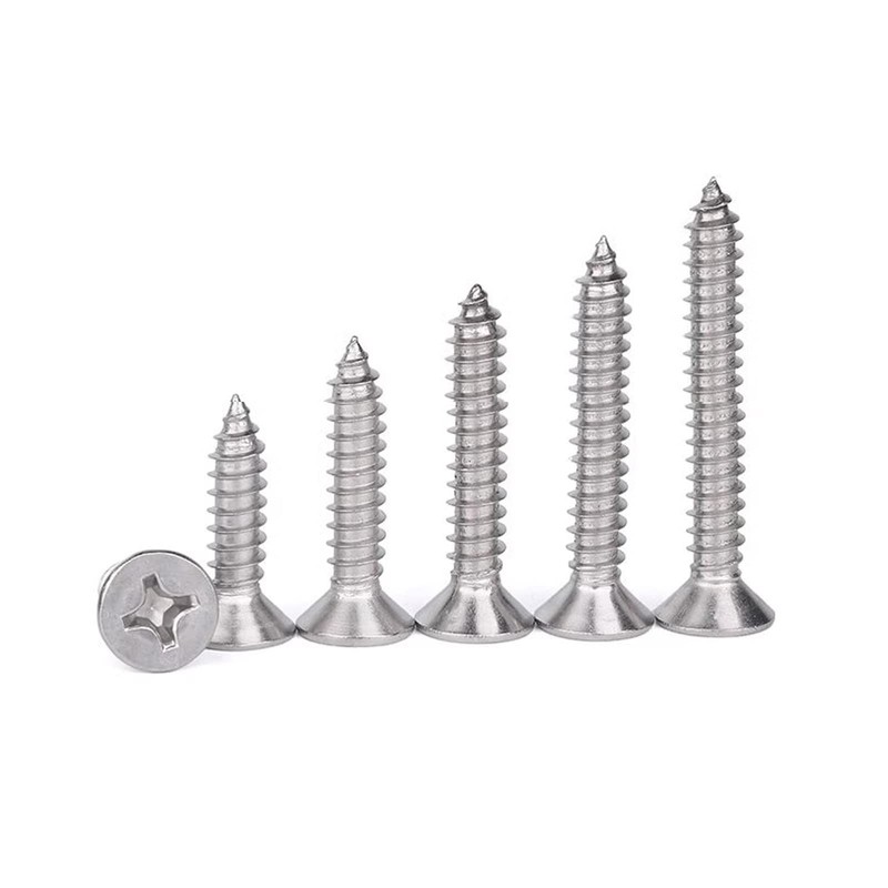 M5 x 25mm Self Tapping Screws, Phillips Flathead 304 Stainless