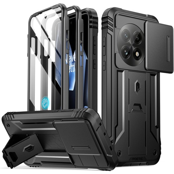 Poetic Revolution Case for OnePlus 13 5G, [Slide Camera Cover]，Built-in
