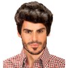 Rick Brown Wig for Hair Accessory Fancy Dress