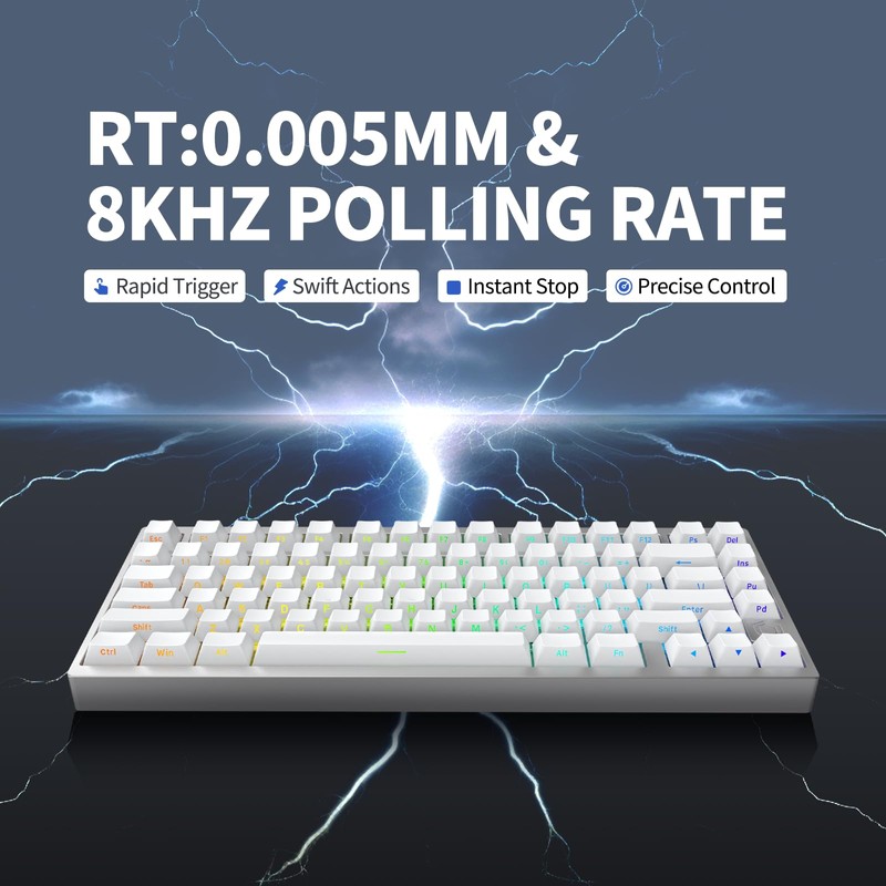 IROK MG75 TKL 75% Keys，Rapid Trigger Wired Magnetic Switch Mechanical