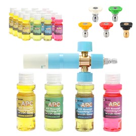 Tool Daily Original Soap Foam Cannon for Pressure Washer, 20 Pack Foaming Car Wash Soap, 5 Power Washer Nozzle Tips, 1/4 Inch Quick Connect