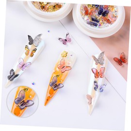 Mikinona Nail Rhinestone Manicure Charms 6 Boxes Elegant Nail Art Stickers Set for Salon or Home Use