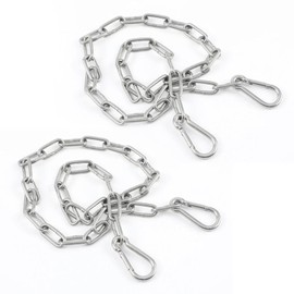Steel Chain 1 m, Punch Bag Chain, Round Steel Chain, 2 Pieces Stainless Steel Chain, Hanging Chair Chain, Stainless Steel Chains, Stainless Steel Chain 1 m x 3 mm for Plant Fence, Crafts, DIY
