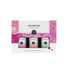 The Favorites Essential Oil Set of 3 | Therapeutic Grade Essential Oils for Home, Office, Diffuser | Lavender, Orange, Peppermint - 10 ML