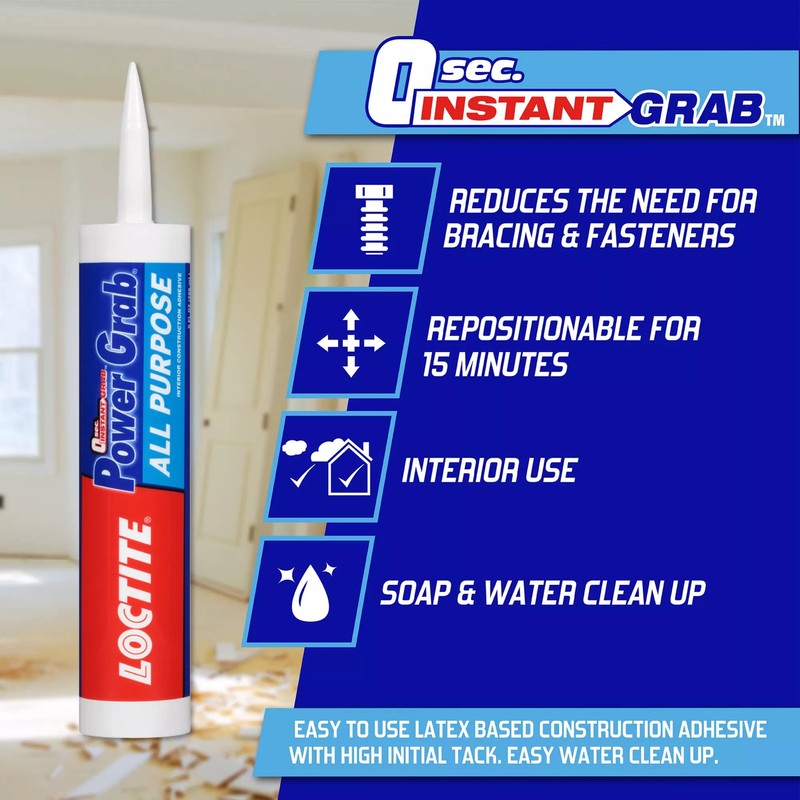 Loctite Power Grab Express All Purpose Construction Adhesive, 9 fl