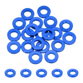 sourcing map 20pcs M6 Flat Washer Aluminum Gasket Anodized Countersunk Washer,Hole Dia 6mm/0.24" Round Washers for Screw RC/FPV/PC/Drone/Mechanical Accessories Model Parts,(Navy Blue)