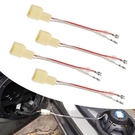 awlbed 4 PCS Car Audio Adapter Plug Adapter, Door Speaker Wiring Adapter, Bass Wire Conversion, Compatible with Mitsubishi Subaru (White)