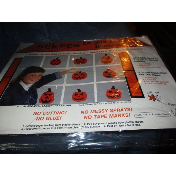 STIK-EES (1068) NOS Stik-ees Creative Fun Magic Plastic Decals VV