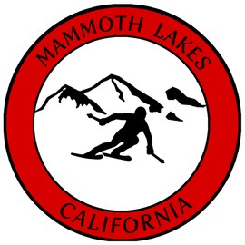 Athena Brands Mammoth Lakes California Skier - Car Truck Window Bumper Graphics Sticker Decal - Red
