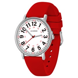 Men's Wristwatch, Simple, Stylish, Thin, Casual, Date Display, Waterproof, Analog, Quartz Watch, Fashion, Wristwatch, Unisex, Business, Work, Banquet, Everyday, 07-red
