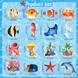 Pack of 36 Tropical Fish Hanging Swirl Blanket Decor Sea Animals Spiral Garlands Hanging Decoration Under The Sea Party for Boys Girls Children Underwater World Birthday Baby Shower Ocean Theme