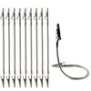 10 Pieces Double Head Alligator Clip,Metal Long Hose Flexible Clip