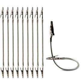 10 Pieces Double Head Alligator Clip,Metal Long Hose Flexible Clip for Memo Clip Photo Picture DIY Note Holders,23CM/9.05inch
