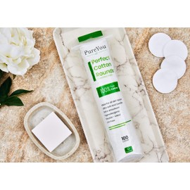 Premium Cotton Pads for Face - 100% Pure and Natural Cotton | Makeup Remover Pads, Hypoallergenic, Lint-Free (300 Count)