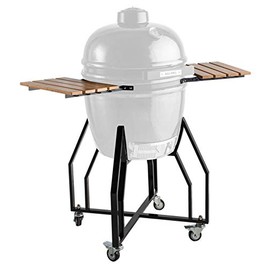 All Pro KGA1920b Cart with Side Shelves and Black Powder Coated Trim-Fits 19" Grill