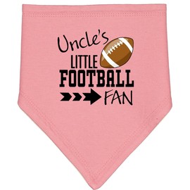 inktastic Uncle's Little Football Fan Baby Bandana Bib Mauve and Natural 31b38