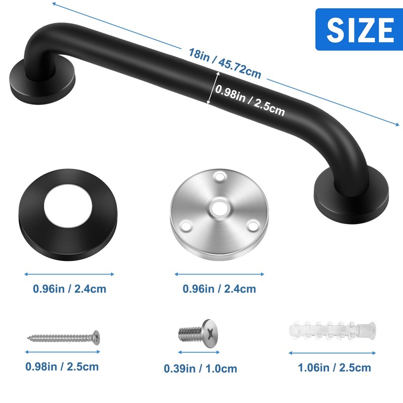 2 Pack Shower Grab Bar, Stainless Steel Bathroom Grab Bar,