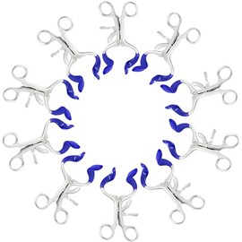 AAPROTOOLS New Set of 10 PCS O.R Grade Molt Mouth Gag Blue 3.5" Dental Instrument with Silicone A+ Quality