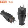Protective contact plug, 3 x earthing contact plugs and 1