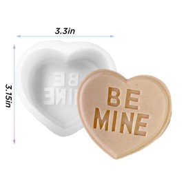 TOPYS - Moldes de silicona para velas con letras del alfabeto de corazón, moldes de letras epoxi para colgantes de resina de arcilla, tallado en yeso, aromaterapia, regalos del día de San Valentín (ser mío)