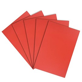 sourcing map Corrugated Plastic Sheets,3mm Red Blank Yard Lawn Signs,8 Inch x 12 Inch,Waterproof Sign Blank Board 5pcs