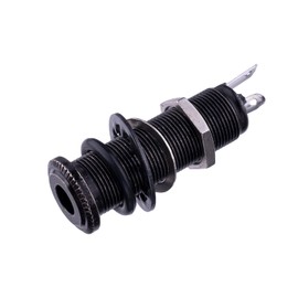 DIAO79NI Pro 1/4" Metal Stereo Guitar Bass Barrel Output Jack Plug Mono Input Jack Sockets for Electric Guitar or Bass, Black