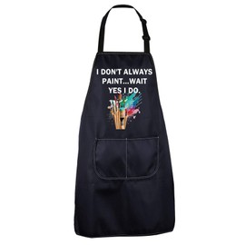 CENWA Artist Painting Apron with Pockets Art Teacher Gift I Don't Always Painter Adjustable Apron for Art Lovers Students, YES I DO Apron EU