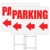 AUYKTE 2 Pack Parking Sign with Metal H-Stake, with Left